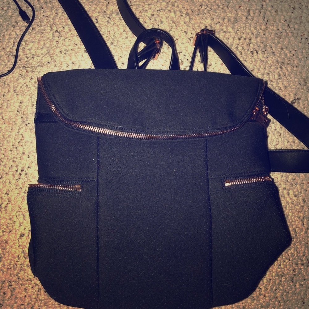 Black and Rose Gold Backpack